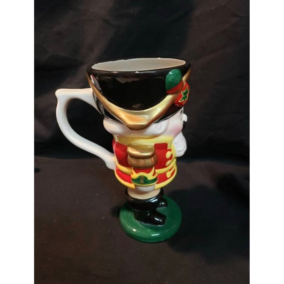 Christmas ceramic nutcracker stein pitcher, telaflora gift mug - Picture 3 of 10